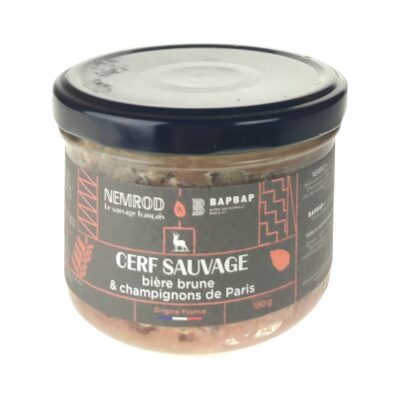 Terrine de Cerf à la Bière et aux Champignons 180g, Nemrod